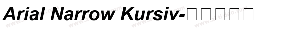 Arial Narrow Kursiv字体转换